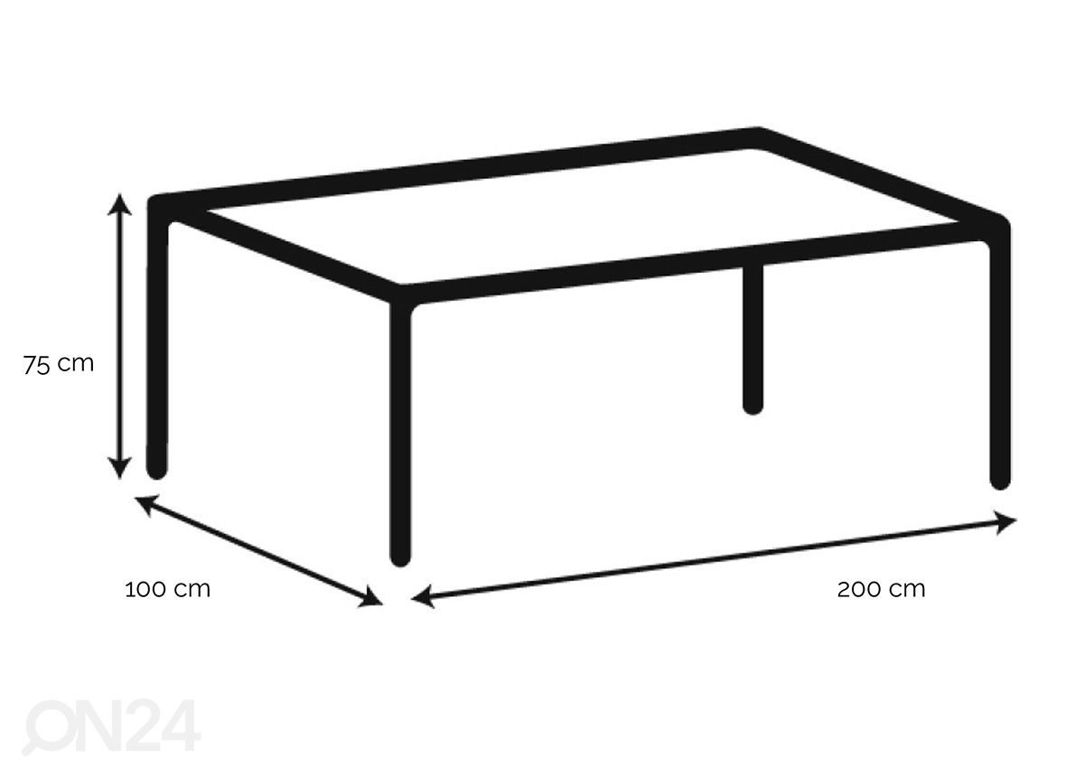 Обеденный стол Ludvig 100x200 см увеличить размеры