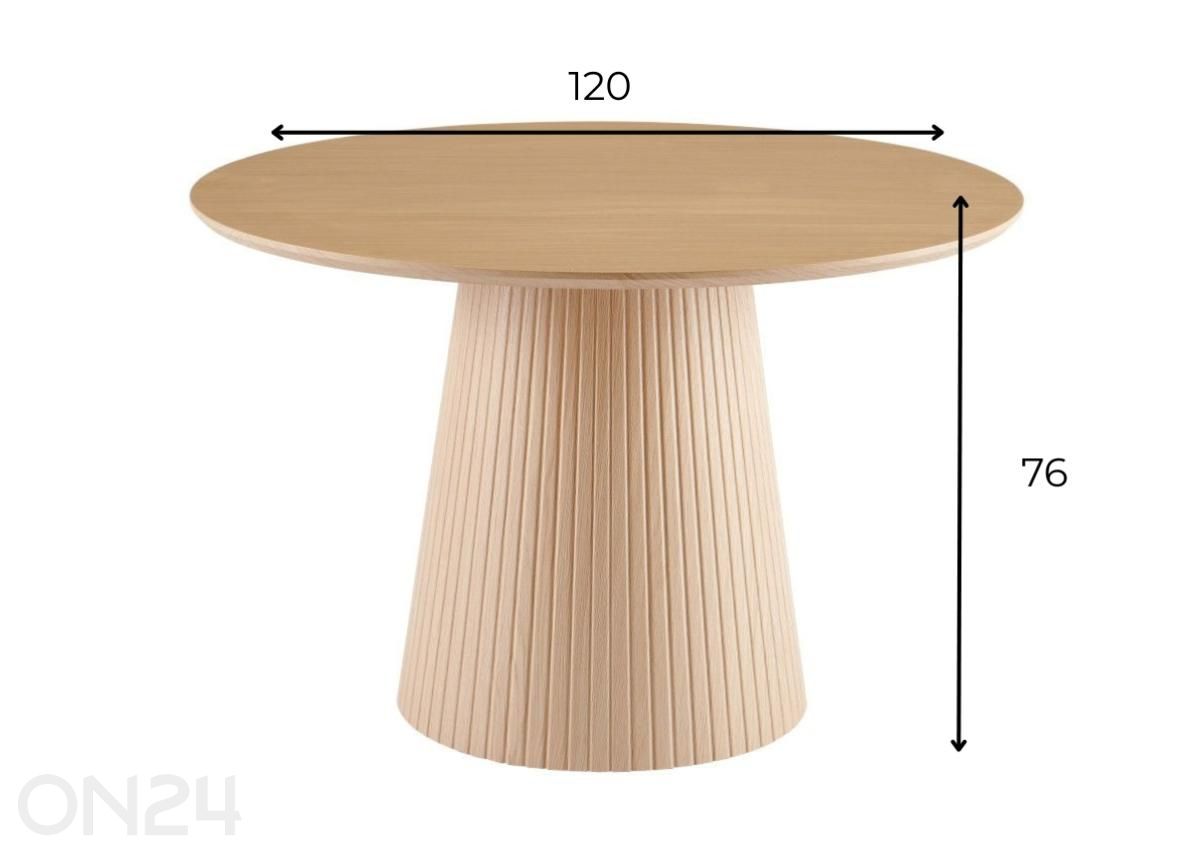 Обеденный стол Mermin Ø 120 см увеличить размеры