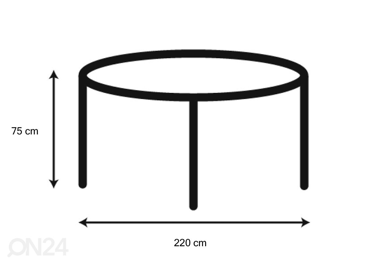 Обеденный стол Neva Ø120/220x75 cm увеличить размеры