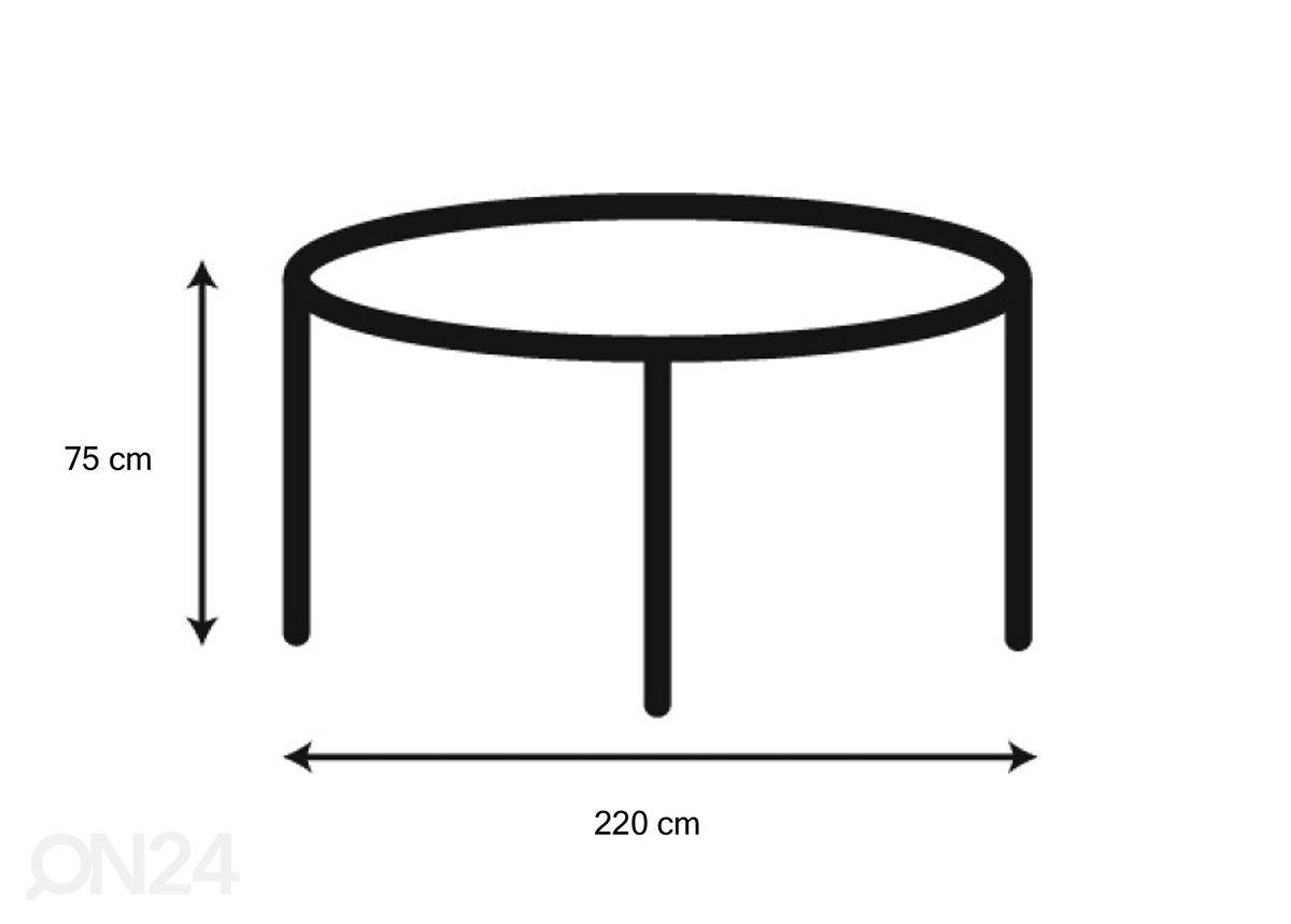 Обеденный стол Neva Ø120/220x75 cm увеличить размеры
