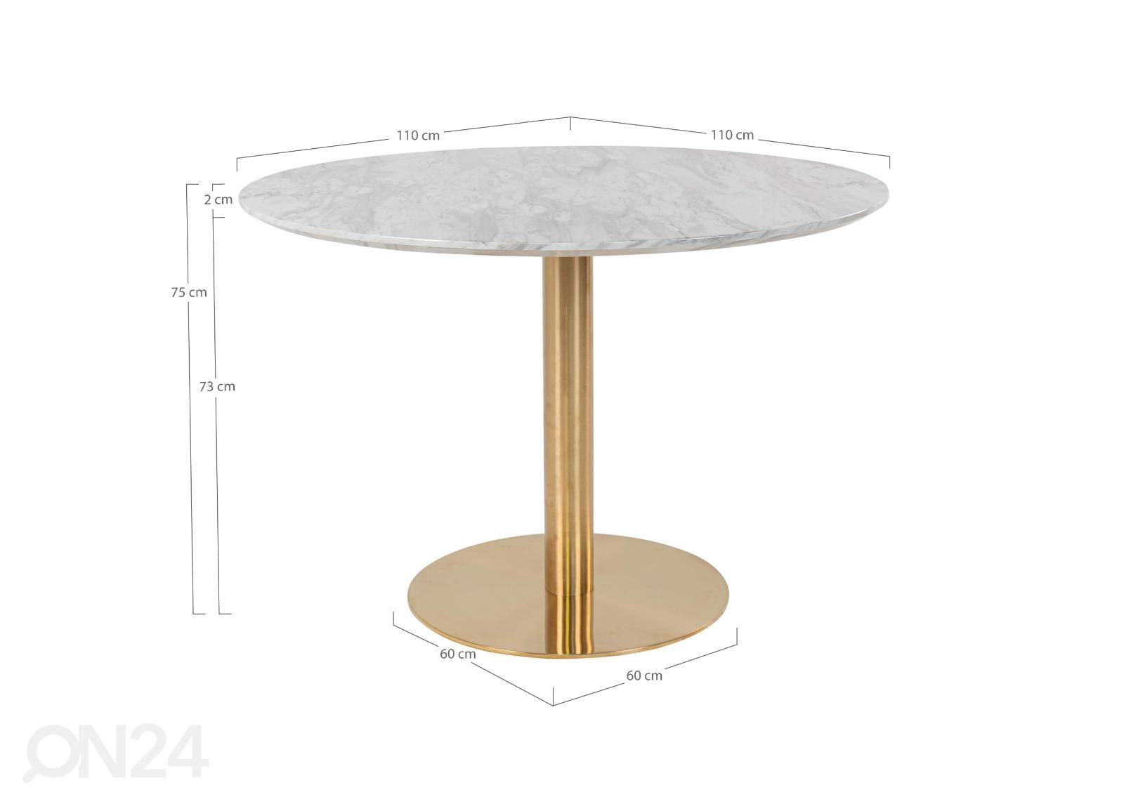 Обеденный стол Piacenza Ø110 cm увеличить размеры