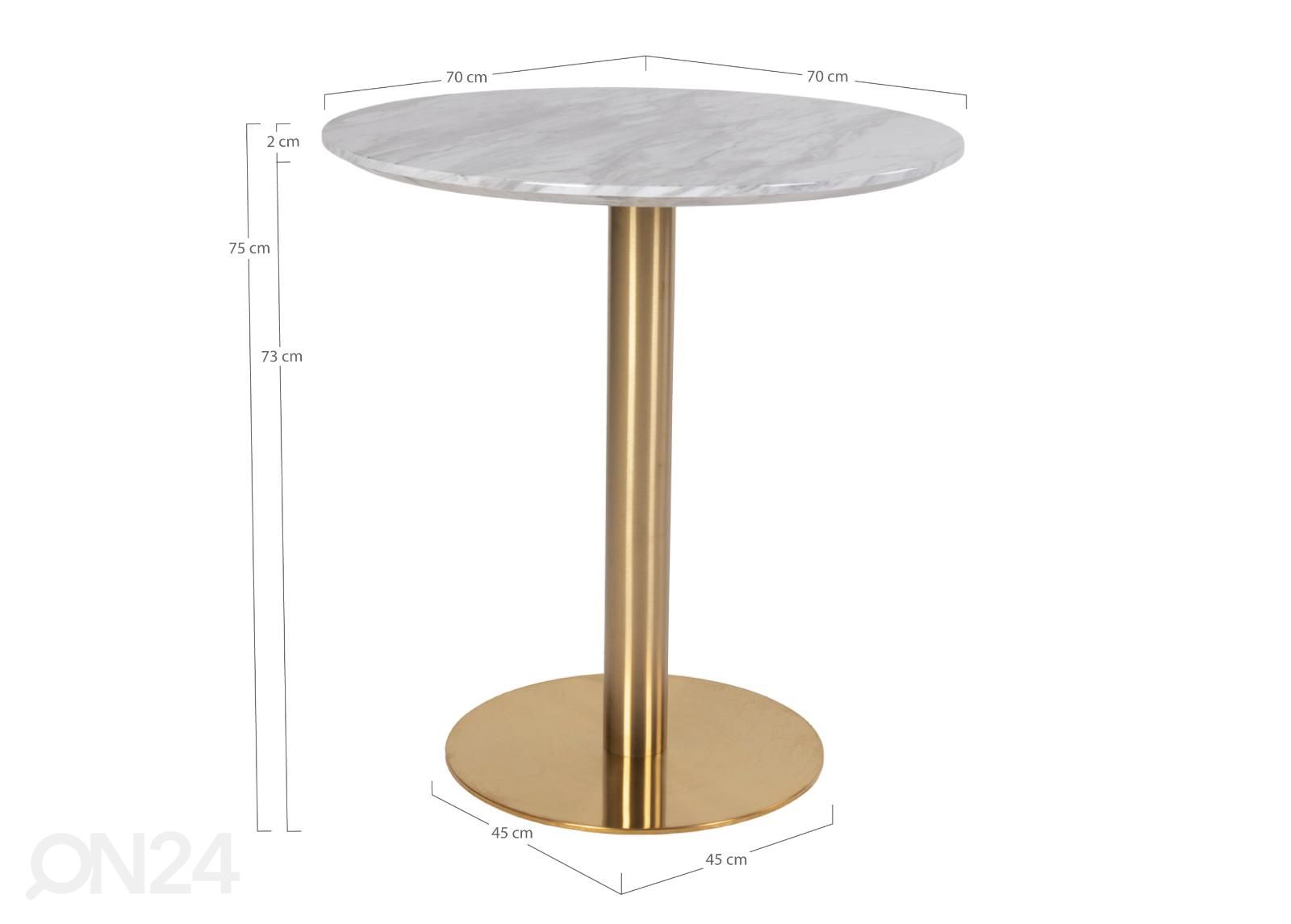 Обеденный стол Piacenza Ø70 cm увеличить размеры