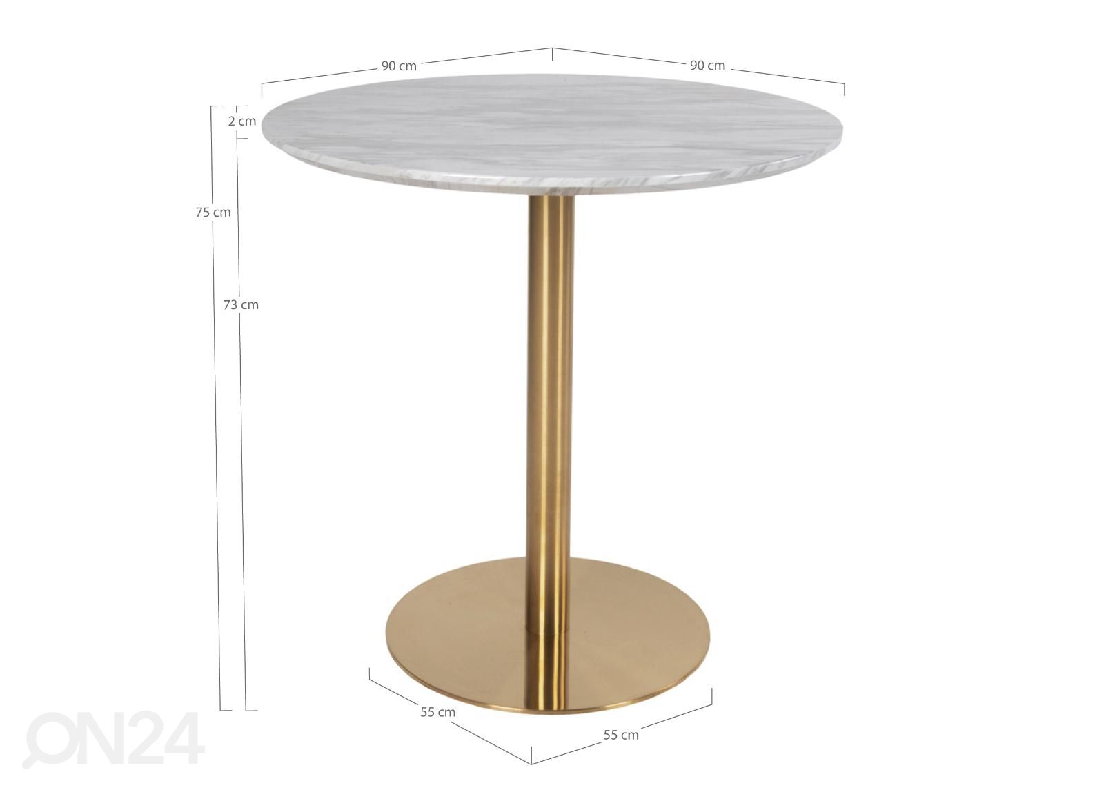 Обеденный стол Piacenza Ø90 cm увеличить размеры
