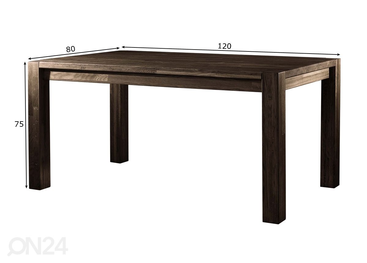 Обеденный стол Provence 01 120x80 cm, чёрное масло увеличить размеры