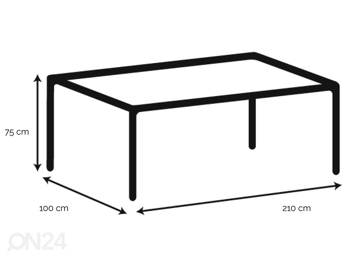 Обеденный стол Ronne 100x210 см увеличить размеры