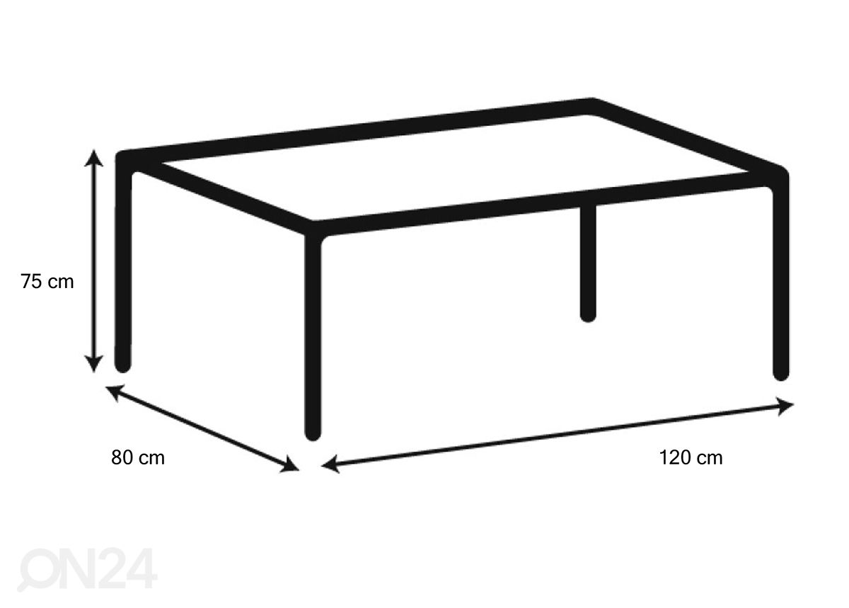 Обеденный стол Santo 80x120 см увеличить размеры
