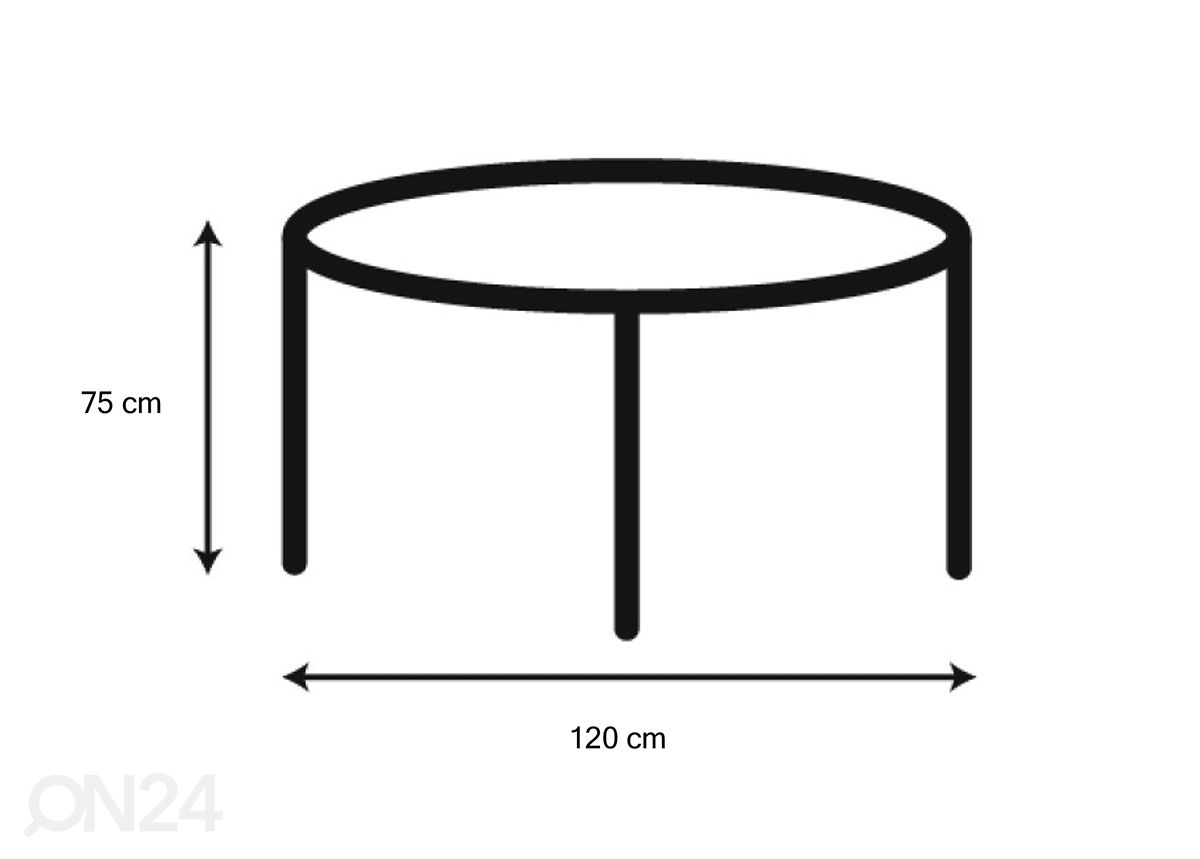 Обеденный стол Santo Neva Ø120 см увеличить размеры