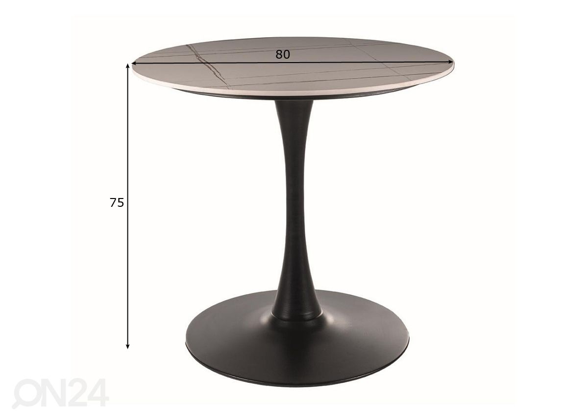 Обеденный стол Verte Ø 80 cm увеличить размеры