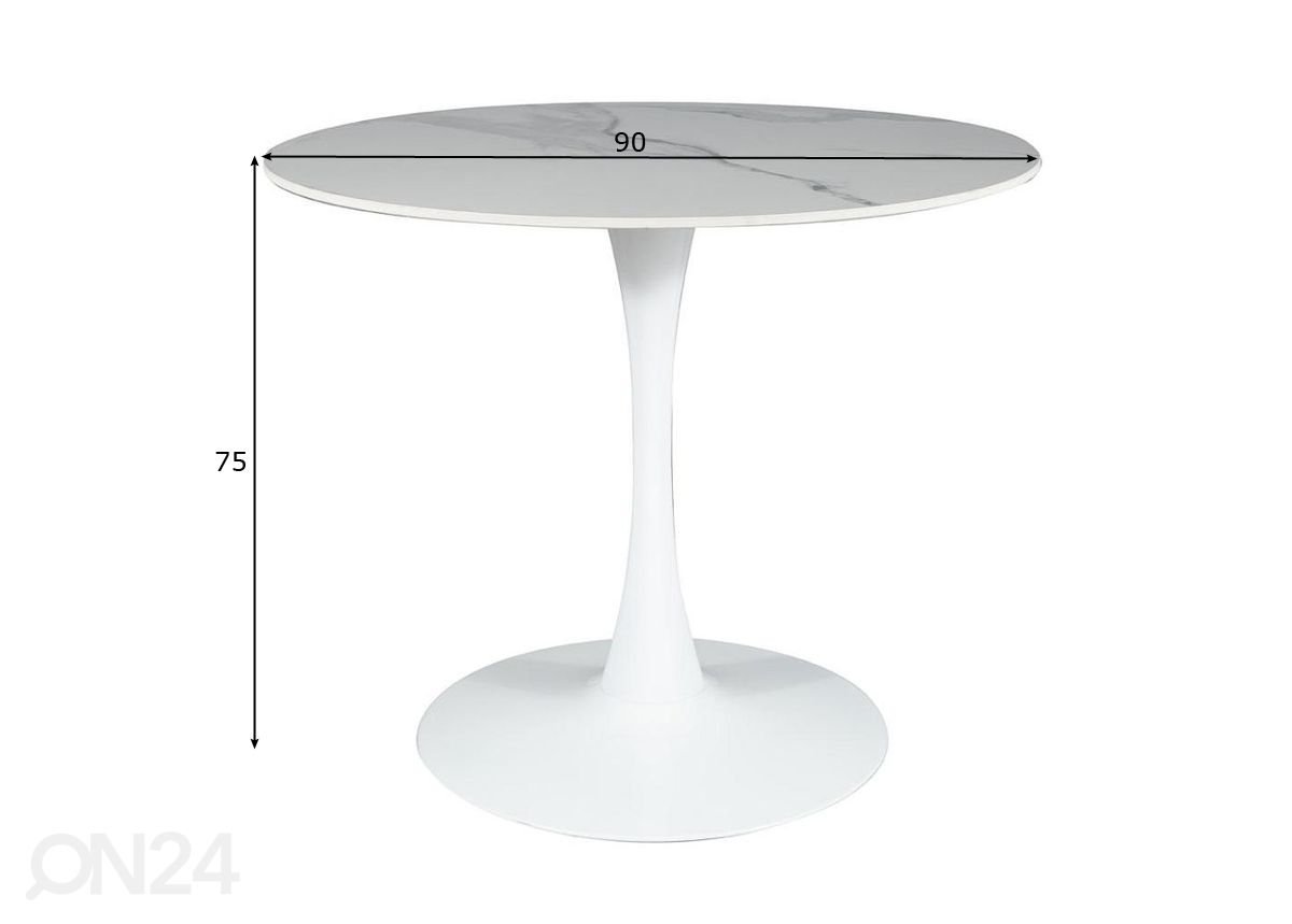 Обеденный стол Verte Ø 90 cm увеличить размеры
