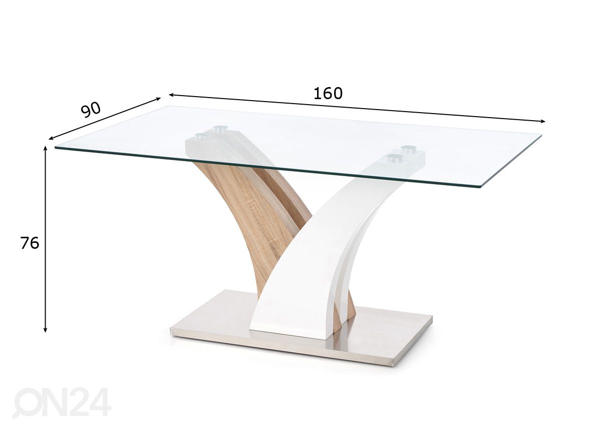 Обеденный стол Vilmer 160x90 cm увеличить размеры