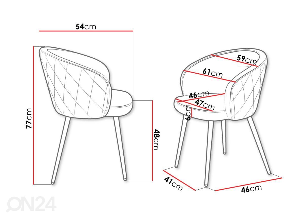 Обеденный стул увеличить размеры