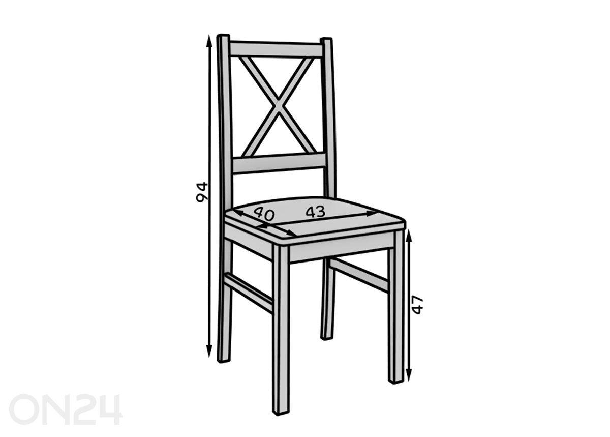 Обеденный стул Milo X увеличить размеры