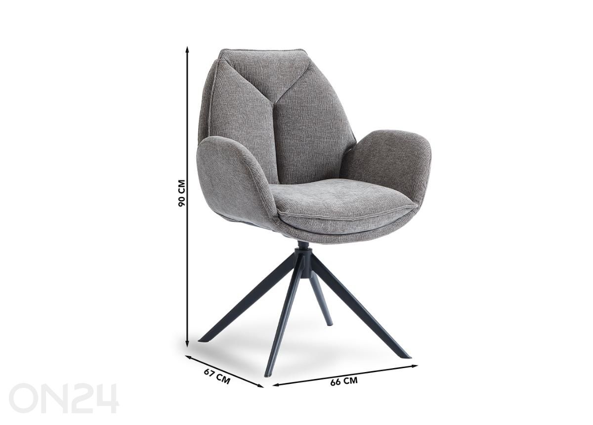 Обеденный стул Moss с поворотным механизмом увеличить размеры