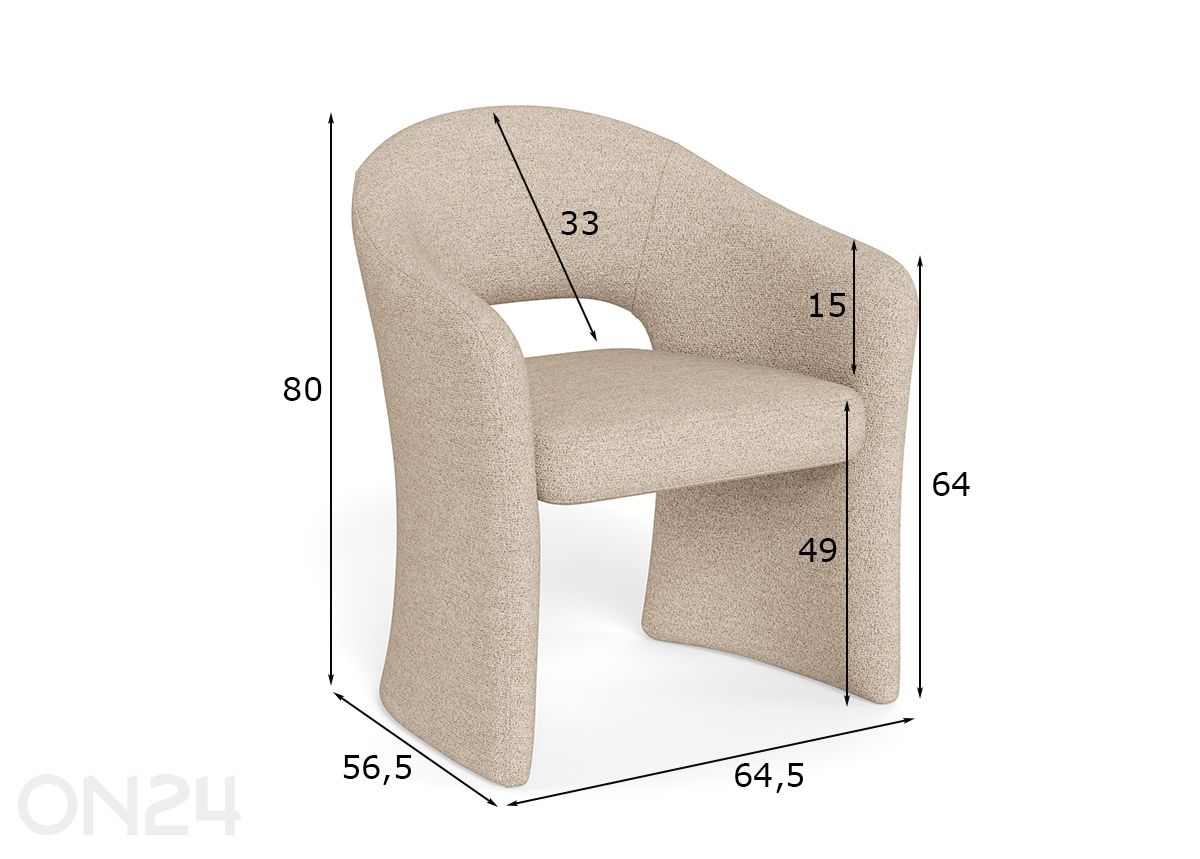 Обеденный стул Tori увеличить размеры