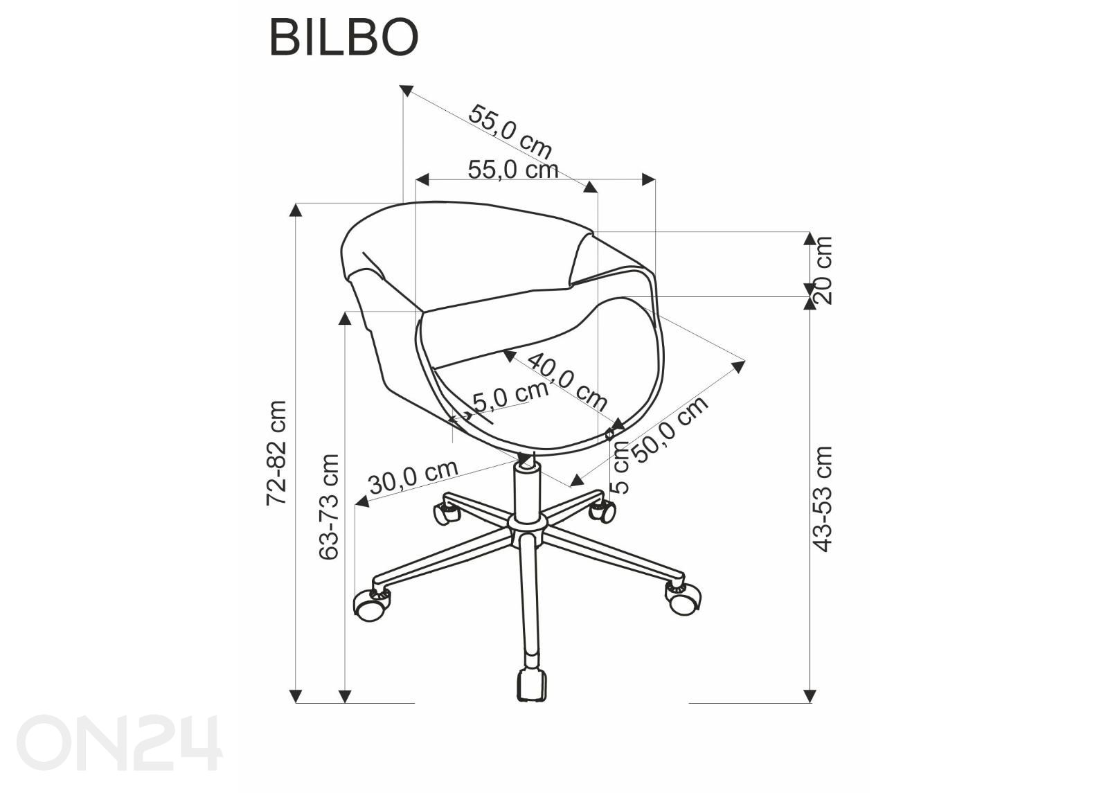 Офисное кресло Bilbo увеличить размеры