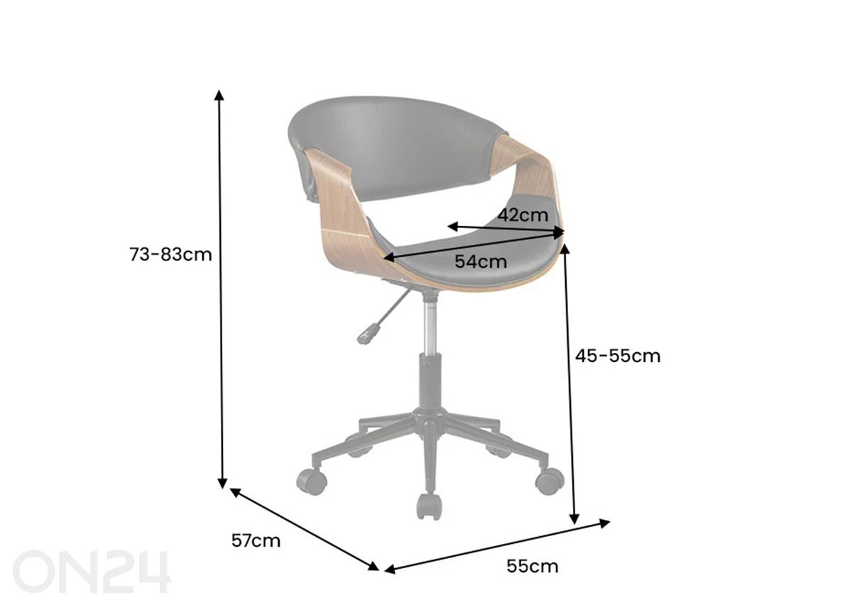 Офисное кресло Organic увеличить размеры