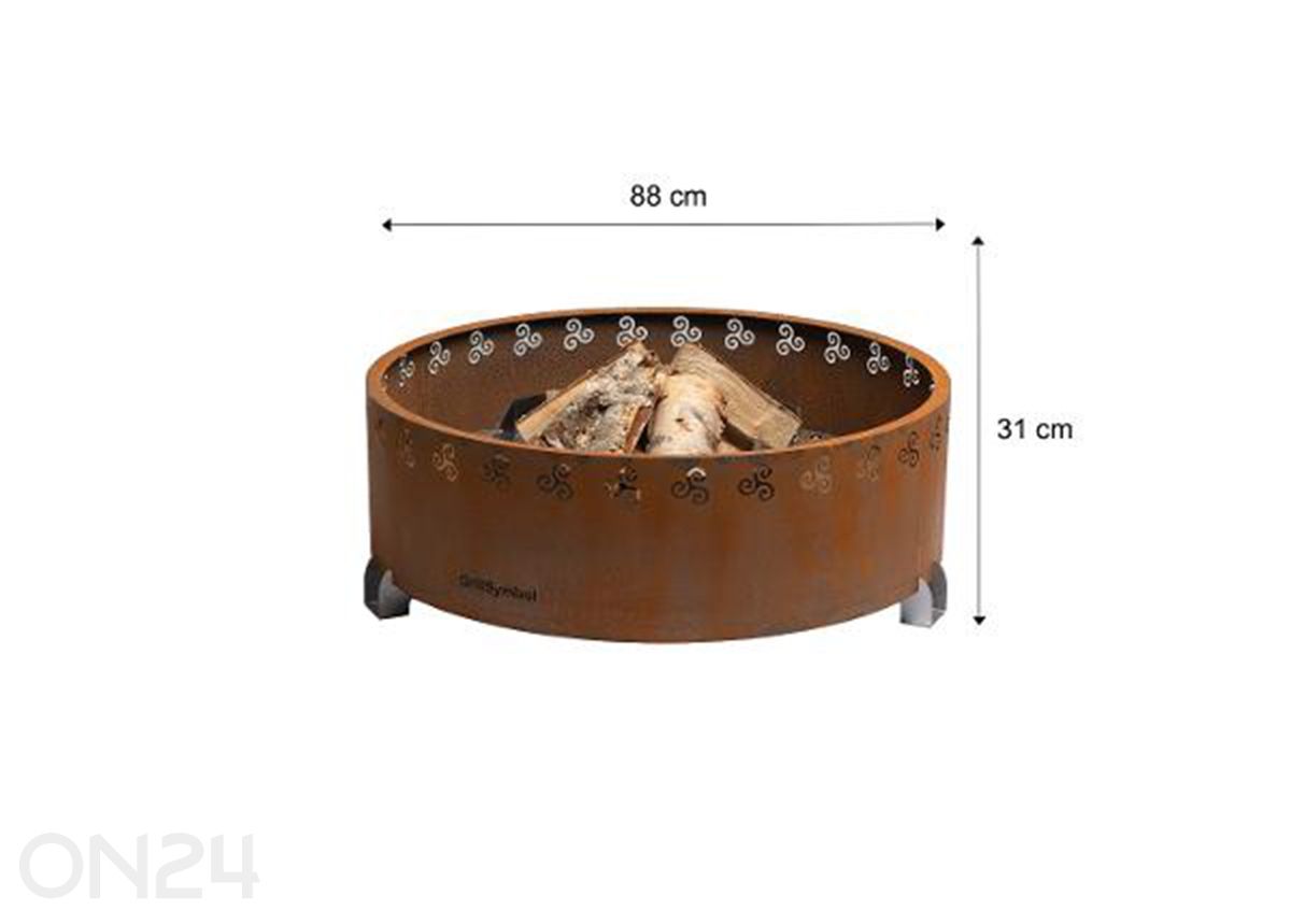 Очаг для костра GrillSymbol Legend из сиали Cor-Ten увеличить размеры
