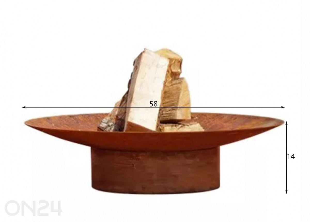 Очаг для огня Hestia Rust Ø 58 см увеличить размеры