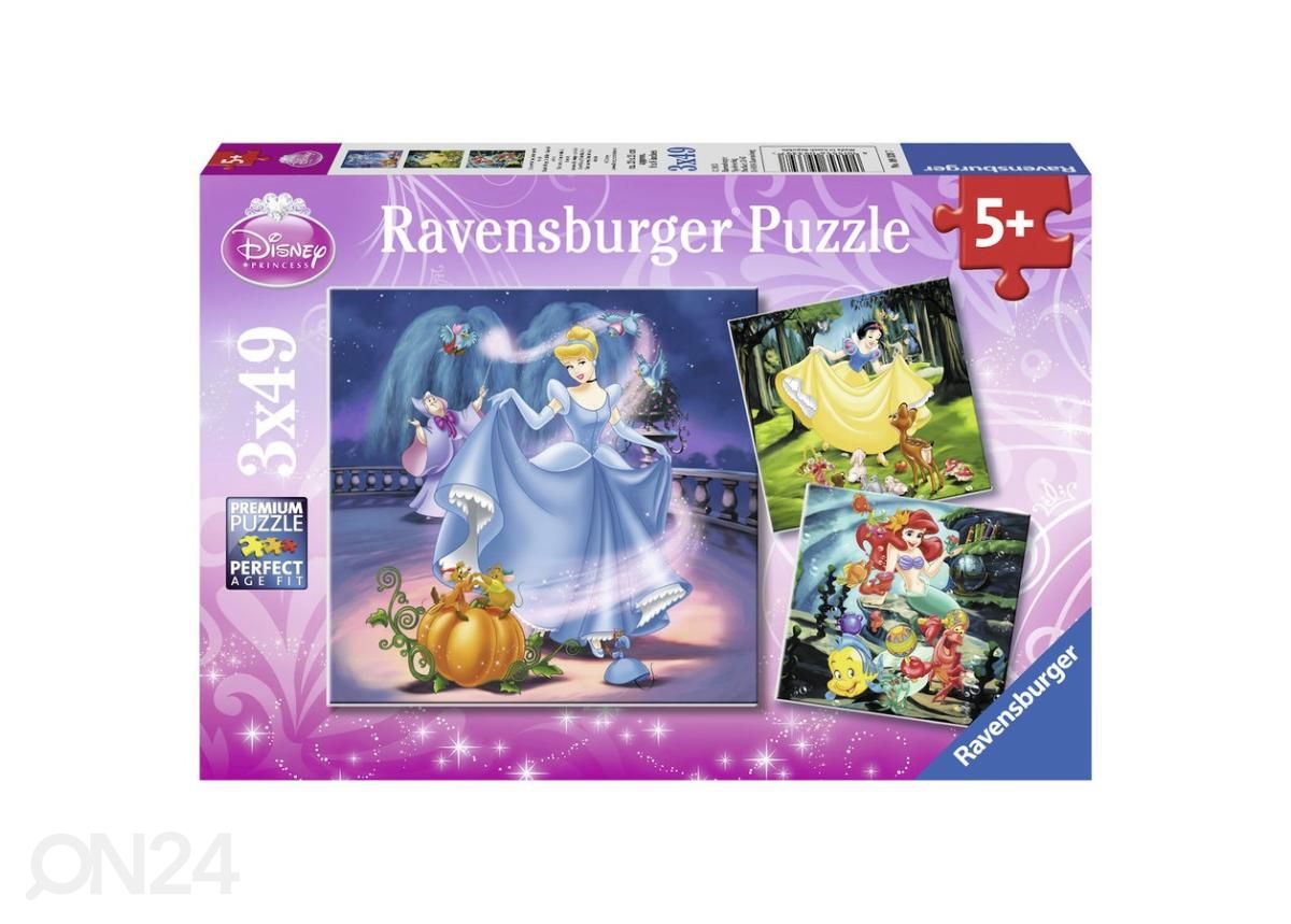 Пазл Ravensburger 3х49 шт Белоснежка, Золушка и Ариэль увеличить