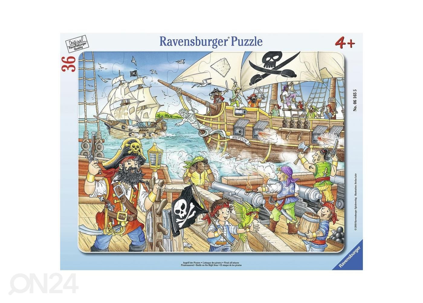 Пазл Ravensburger 36 деталей Пиратский корабль увеличить