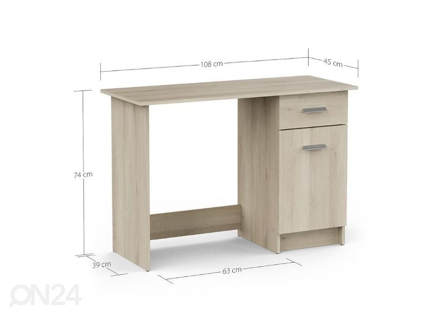 Письменный стол Gaston 45x108 см увеличить размеры