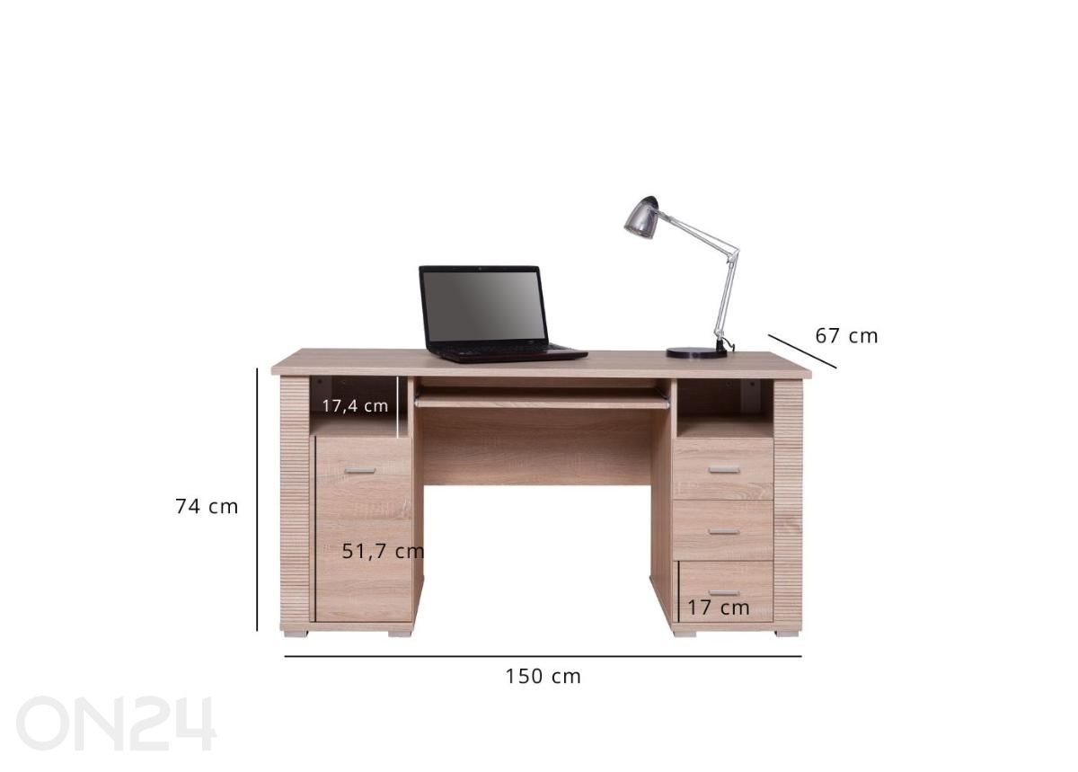 Письменный стол Gress увеличить размеры