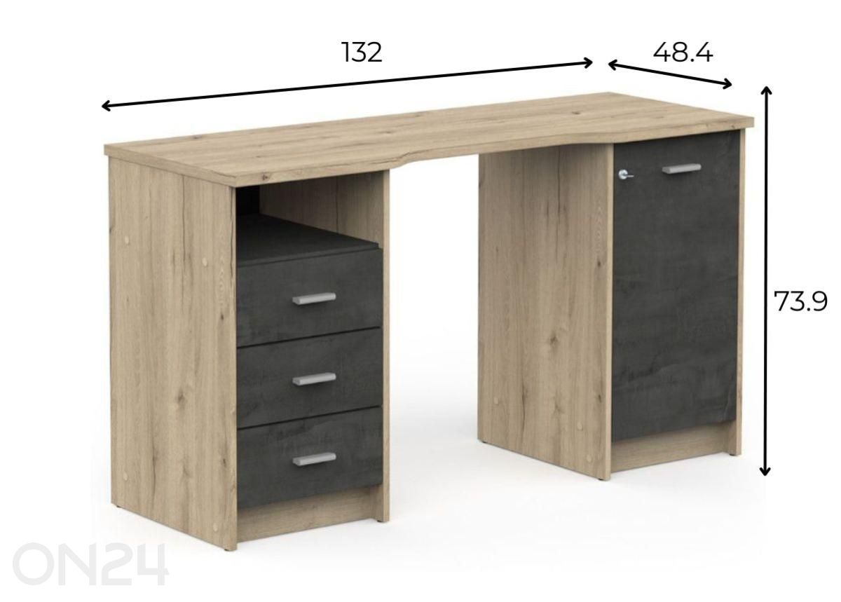 Письменный стол Mao 48x132 см увеличить размеры