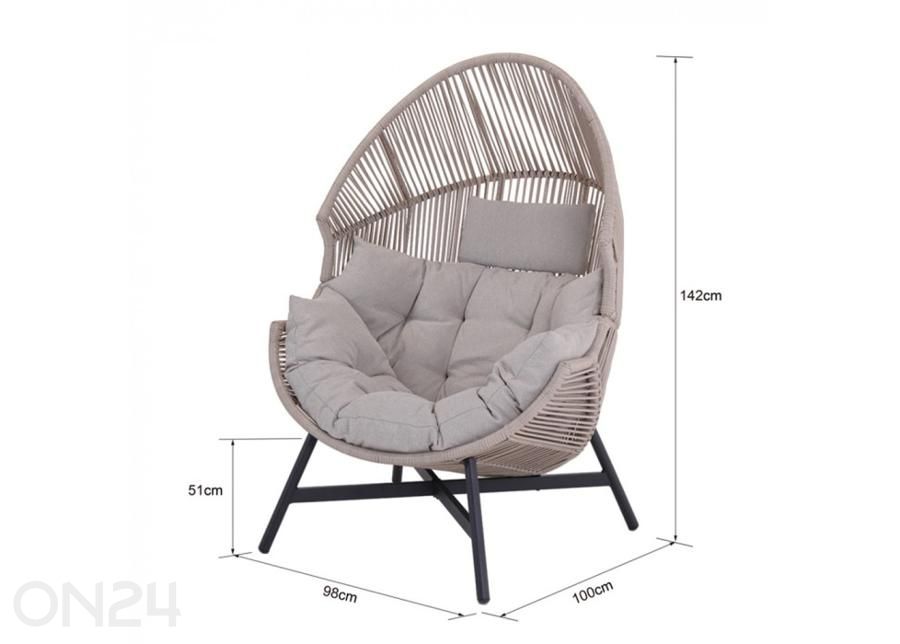 Плетеное кресло Holland увеличить размеры