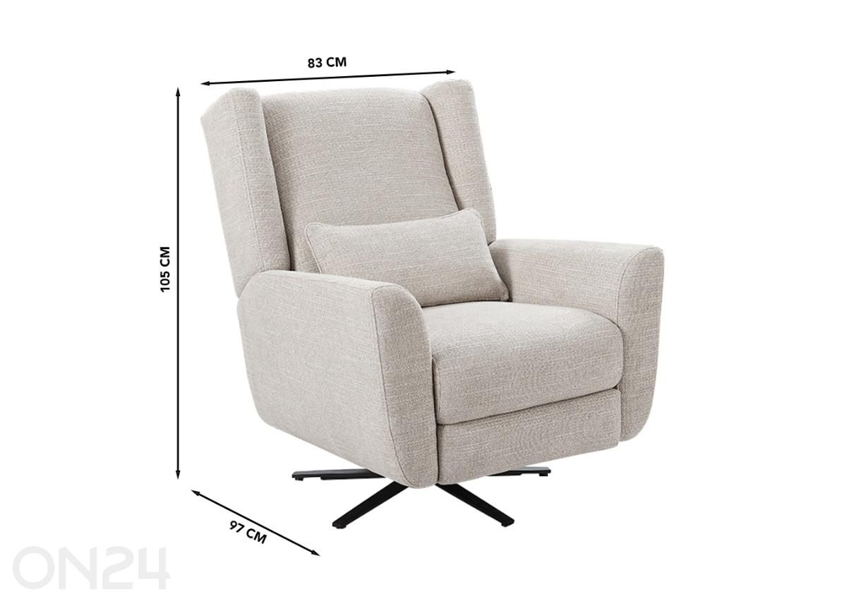 Поворотное кресло-реклайнер Milo увеличить