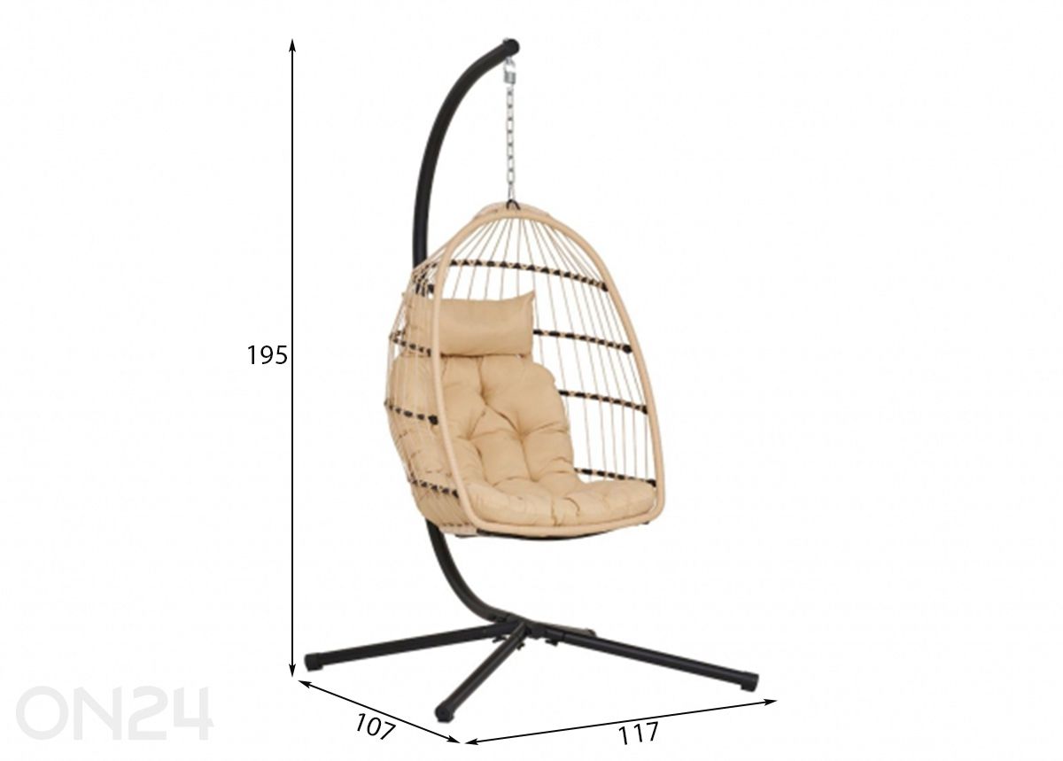 Подвесное кресло с опорной ножкой увеличить размеры