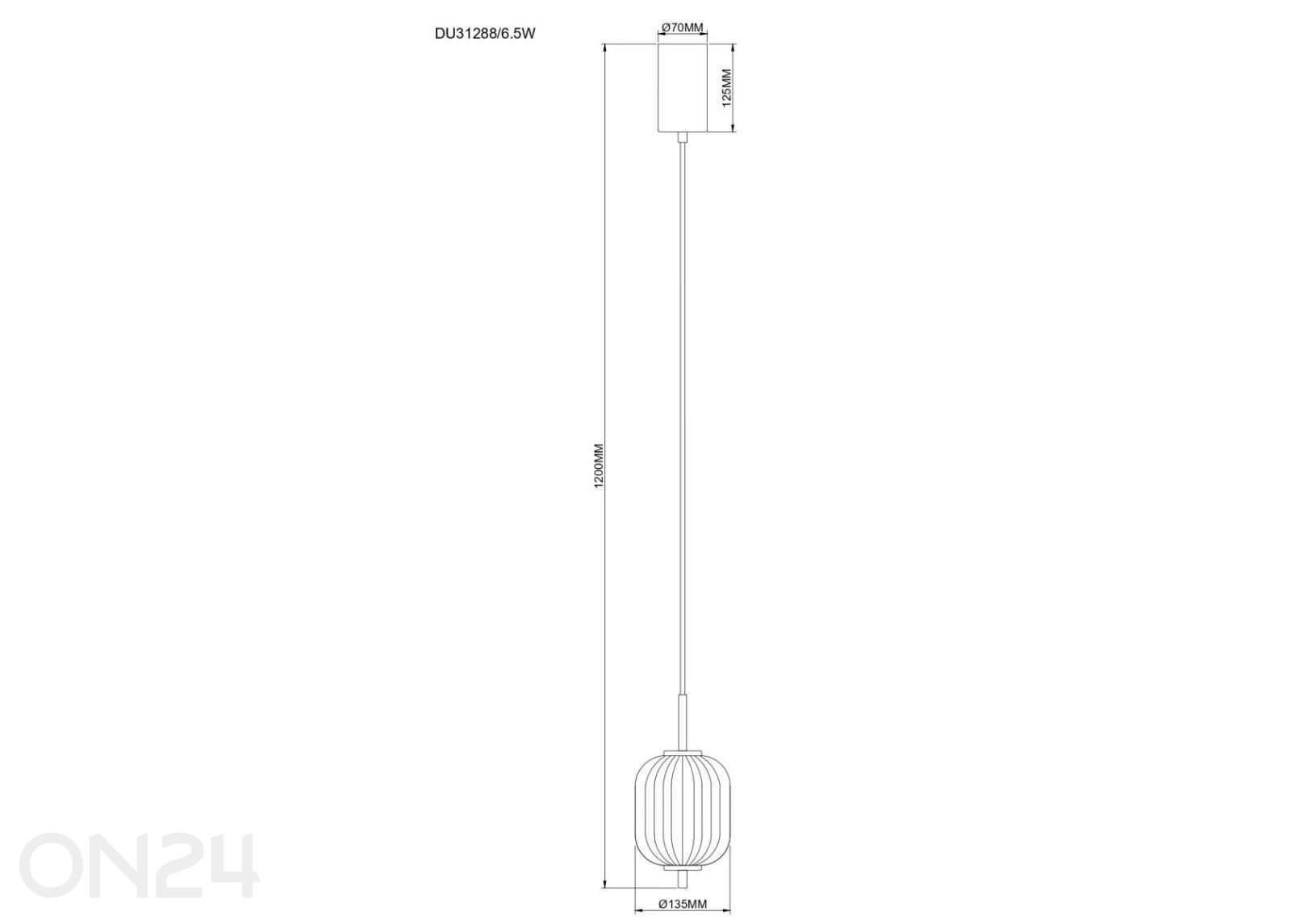 Подвесной светильник Akari 1 увеличить размеры