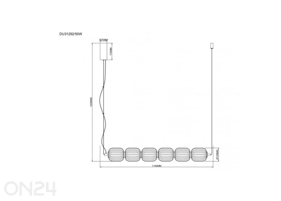 Подвесной светильник Akari 6 увеличить размеры