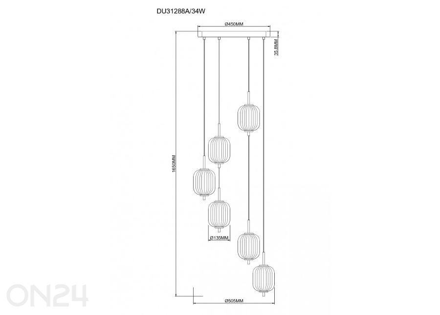 Подвесной светильник Akari 6R увеличить размеры