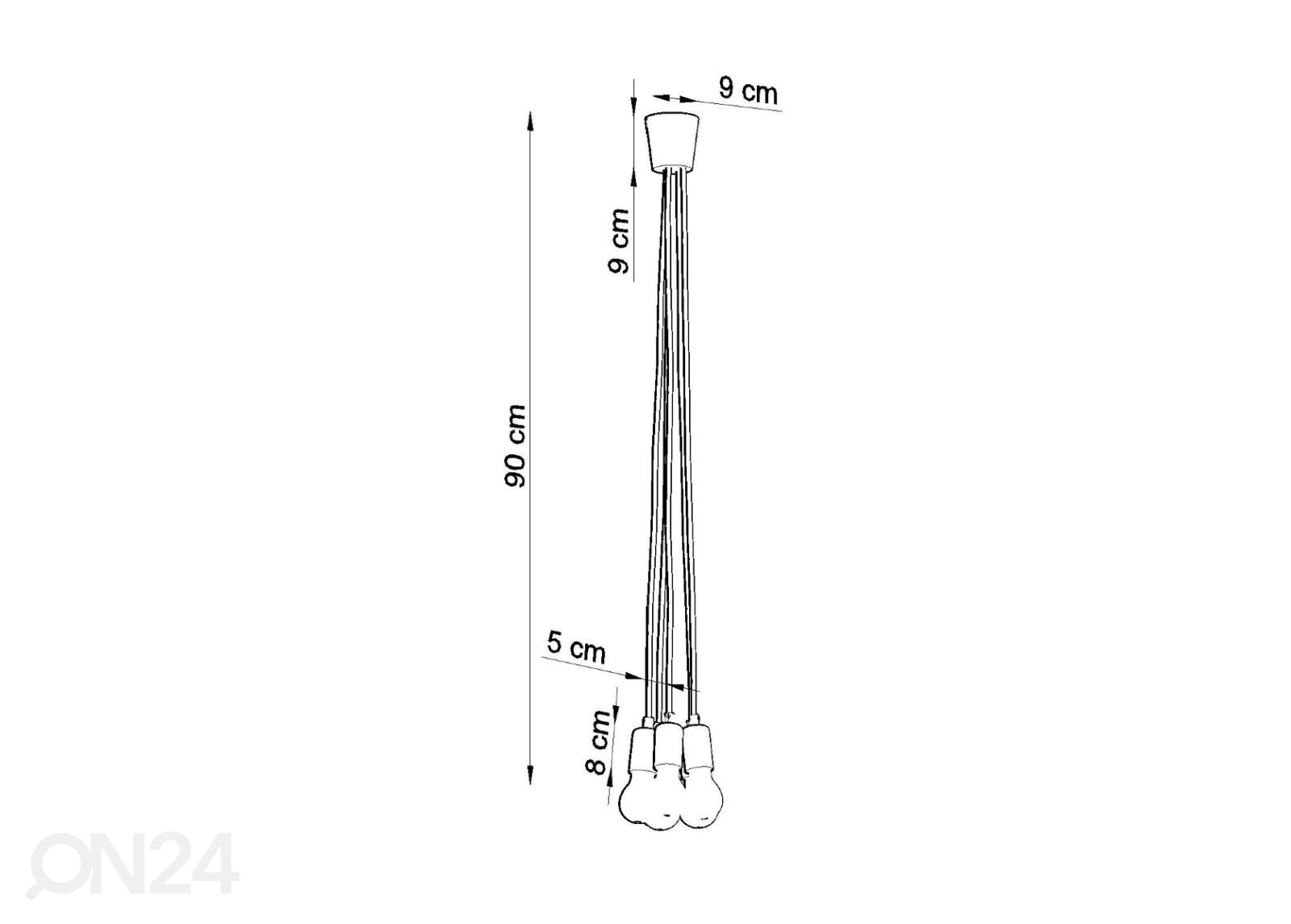 Подвесной светильник Diego 5 увеличить размеры