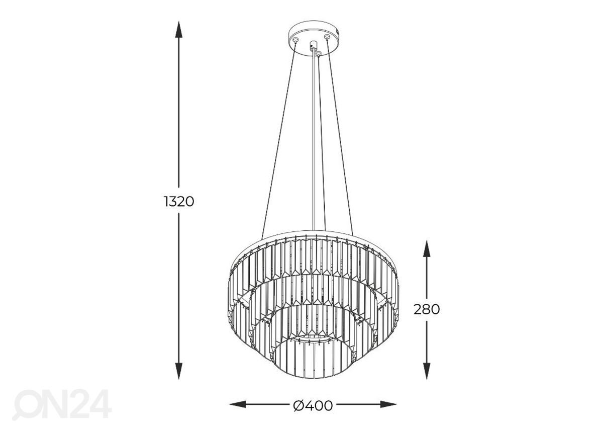 Подвесной светильник Tifanny Gold Ø 40 см увеличить размеры