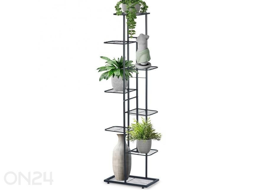 Подставка для цветов с 8 уровнями, черная увеличить