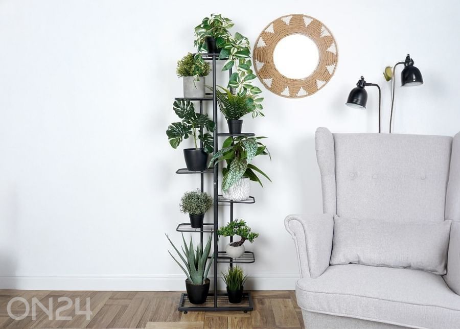 Подставка для цветов с 8 уровнями, черная увеличить