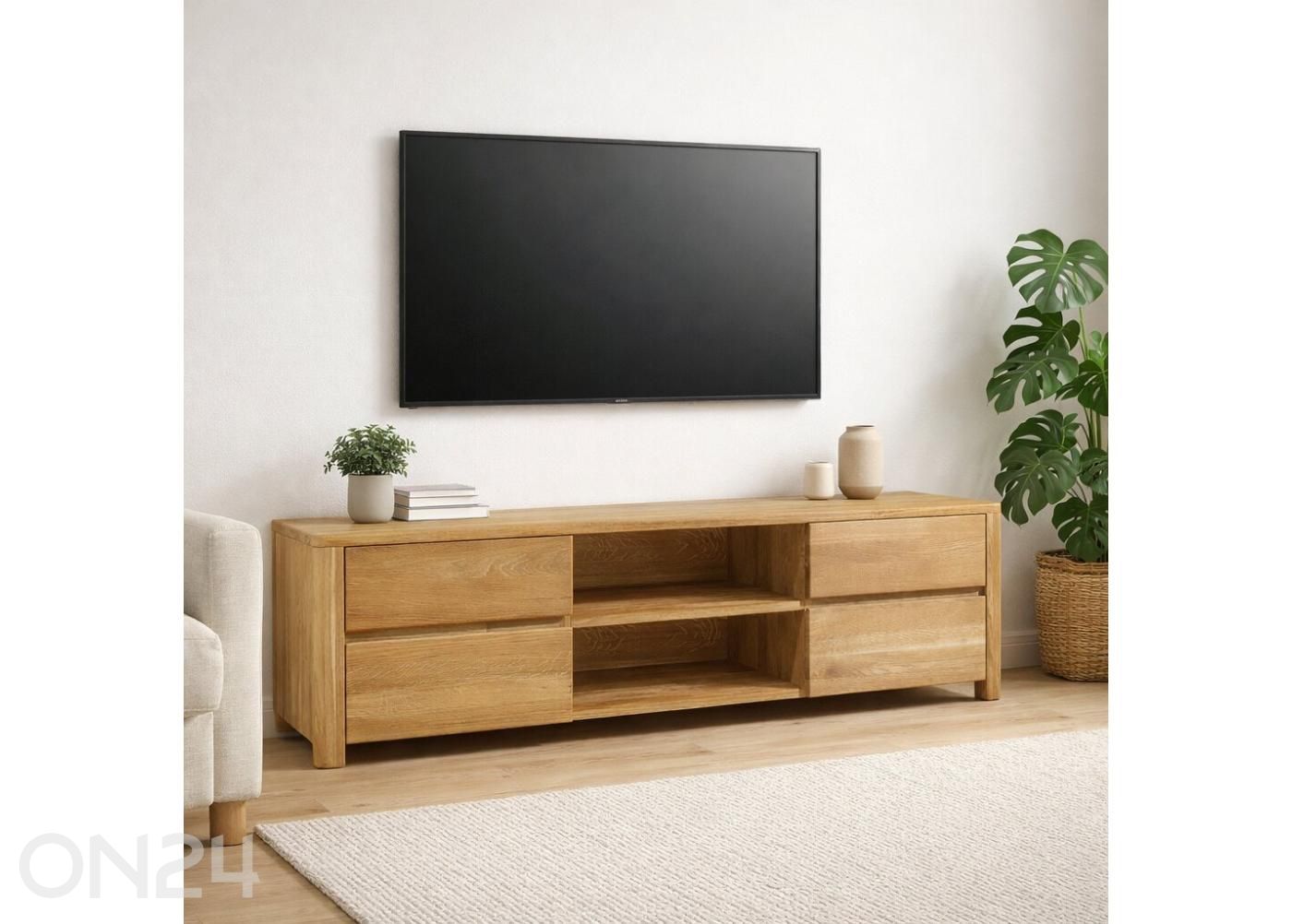 Подставка под ТВ из массива дуба Lausenne увеличить размеры