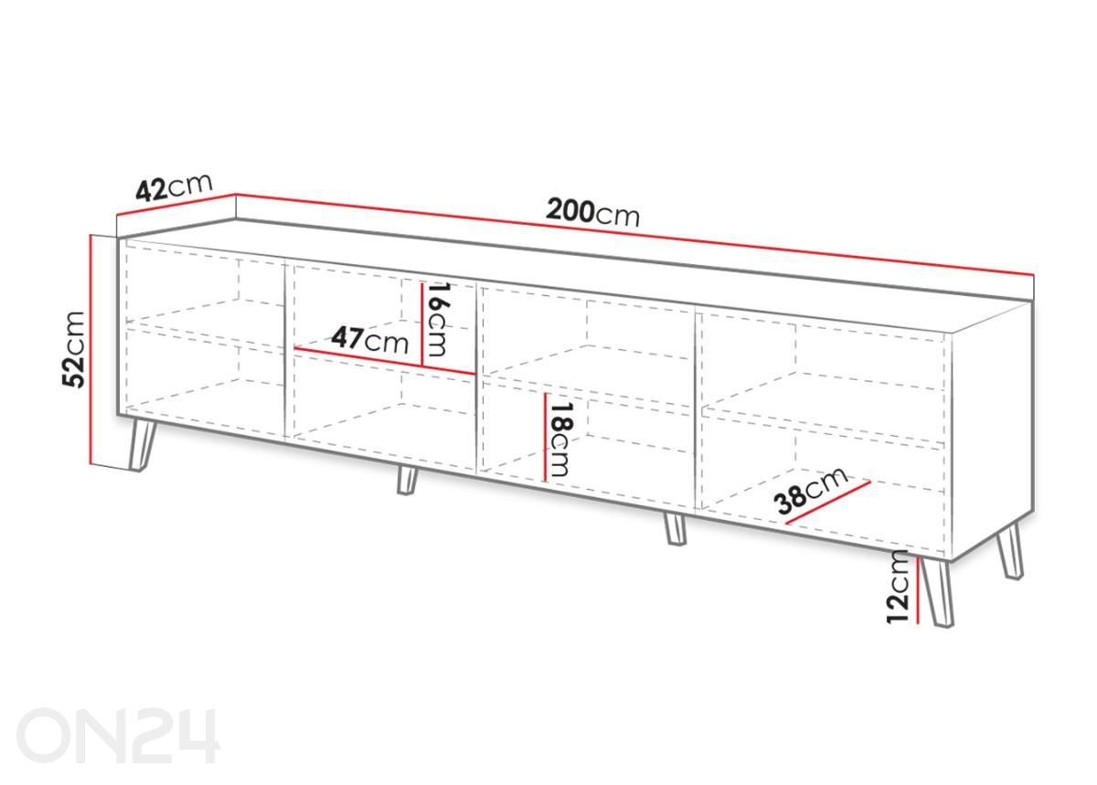 Подставка под ТВ 200 cm увеличить размеры