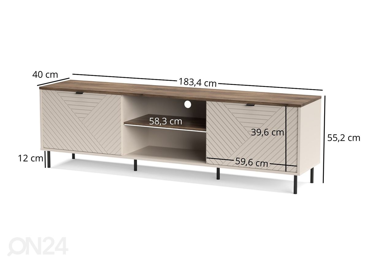 Подставка под ТВ Evo 183,4 см увеличить размеры