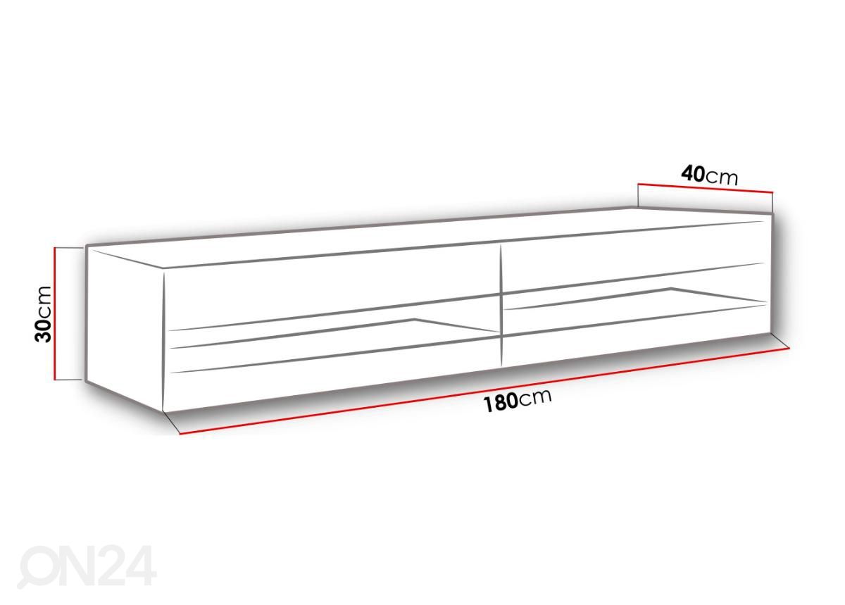 Подставка под ТВ Figo 180 cm + LED увеличить размеры