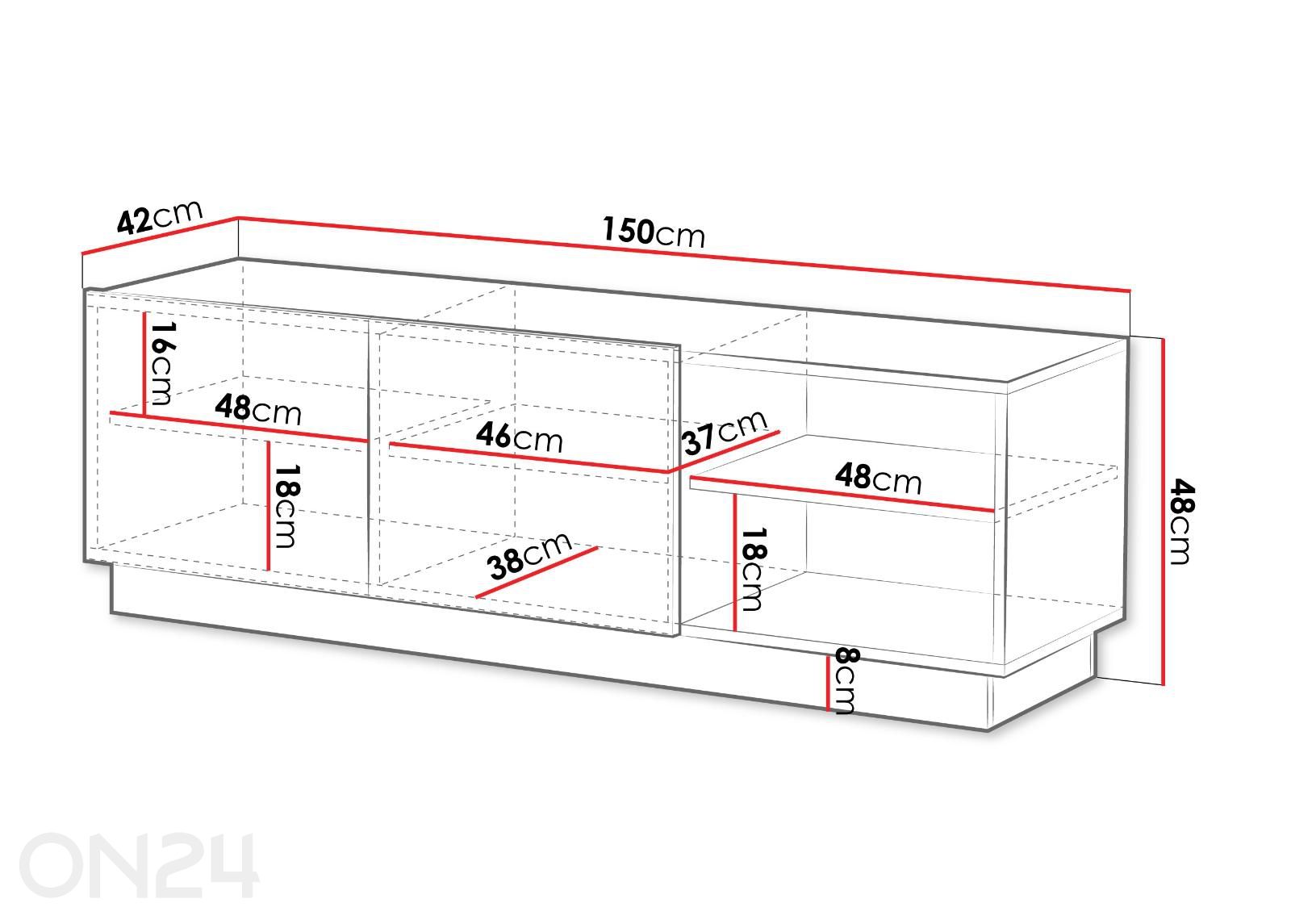 Подставка под ТВ Liverti 150 см увеличить размеры