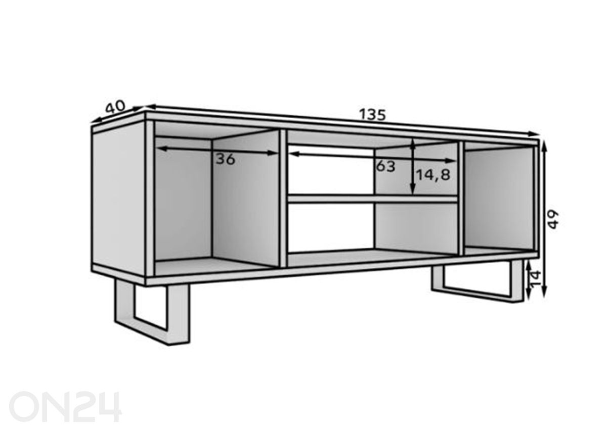 Подставка под ТВ Molise 135 см увеличить размеры