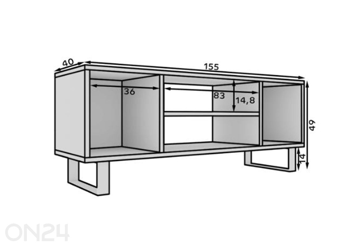 Подставка под ТВ Molise 155 см увеличить размеры
