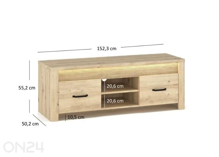Подставка под ТВ Moris 152,3 см + LED увеличить размеры