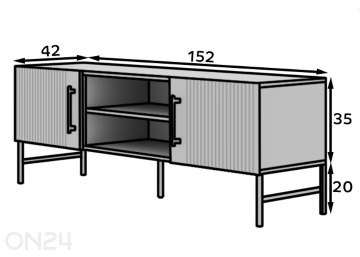 Подставка под ТВ Omaha 152 см увеличить размеры