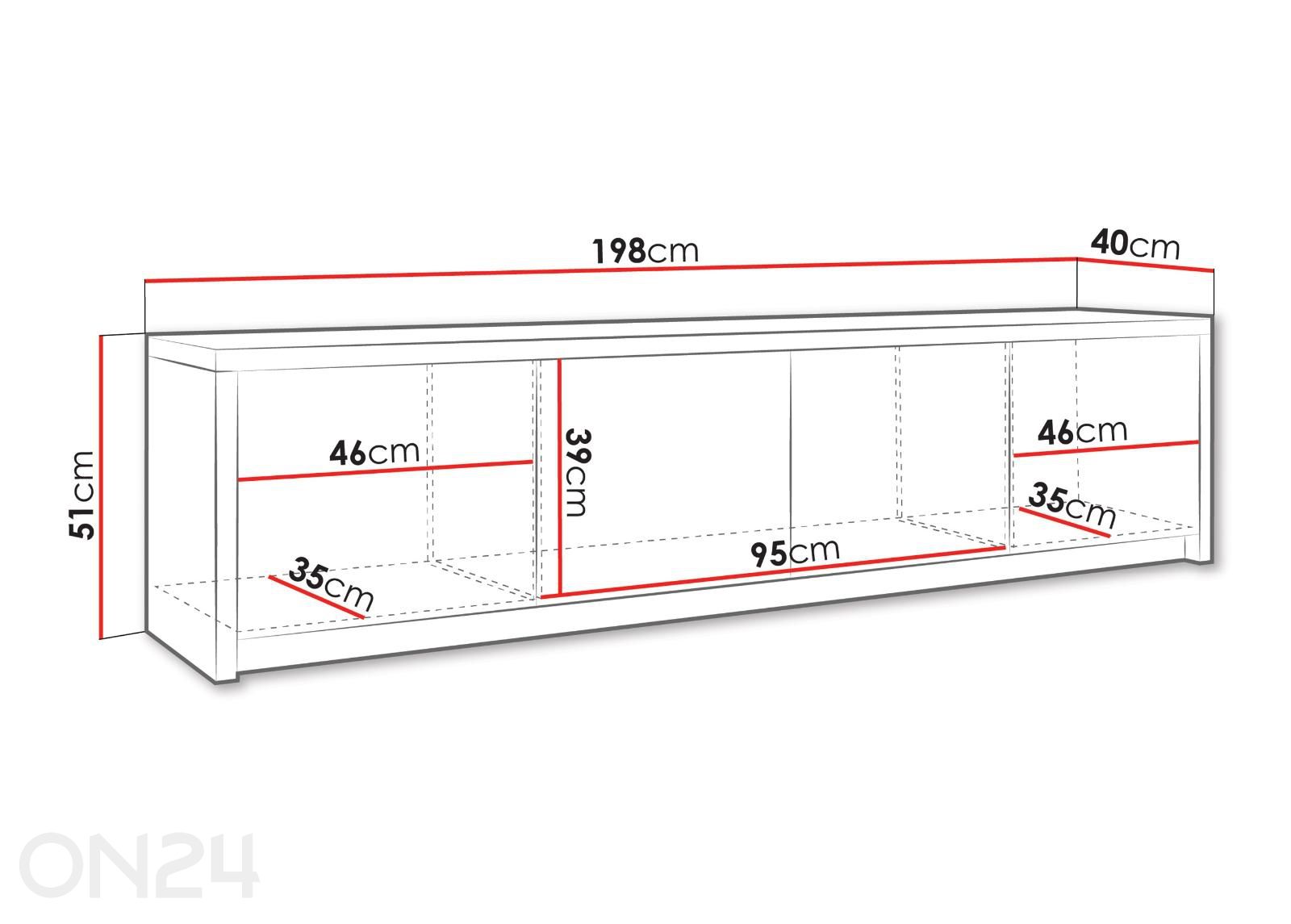 Подставка под ТВ Solid 4D увеличить размеры