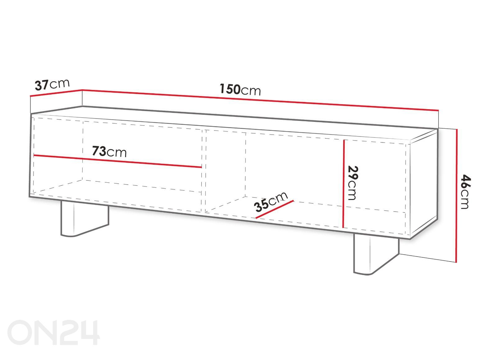 Подставка под ТВ Toyo 150 см увеличить размеры