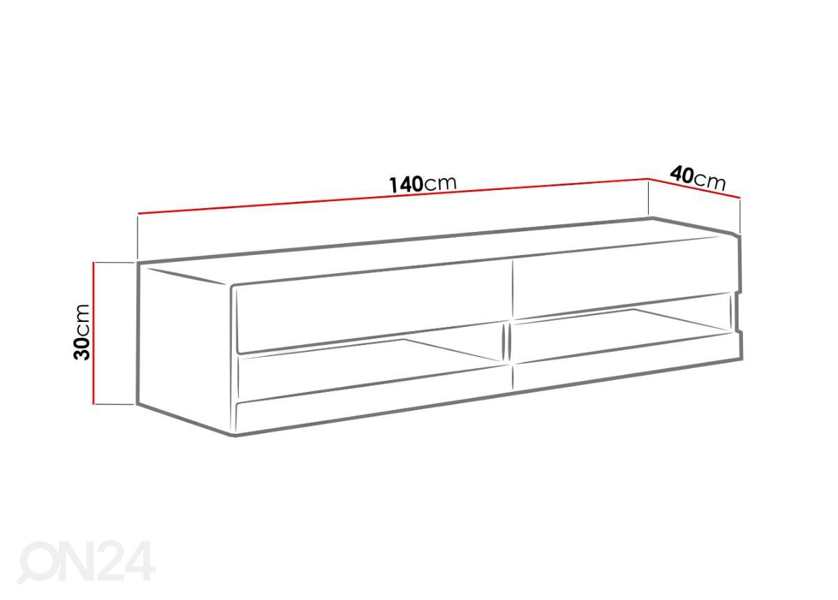 Подставка под Figo 140 cm + LED увеличить размеры