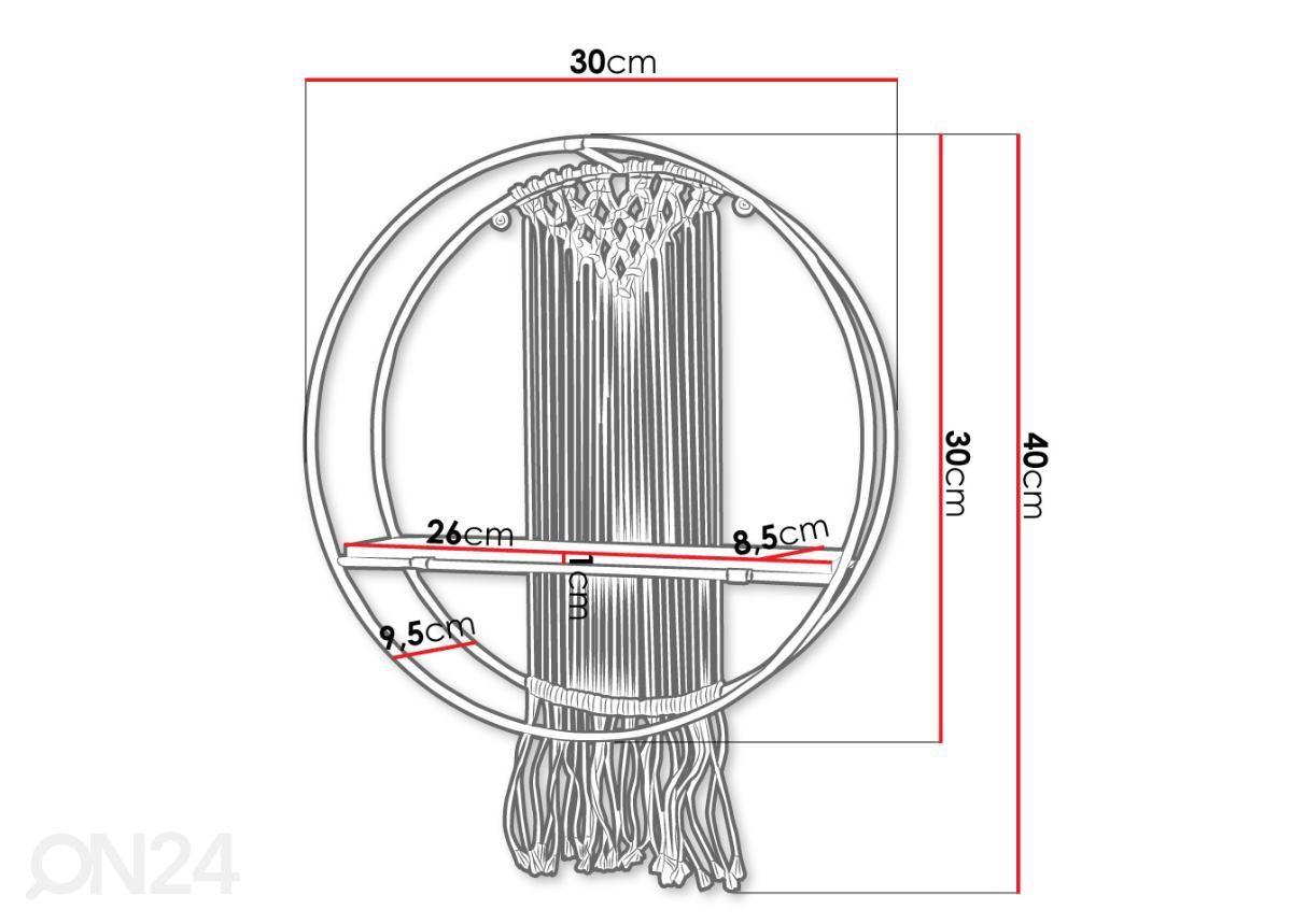 Полка настенная Boho Ø 40 cm увеличить размеры